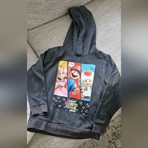 Super Mario Kids Hoodie - Gray